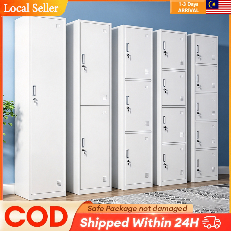 Small 1/2/3/4 doors slim steel locker Office clothing storage cabinet ...