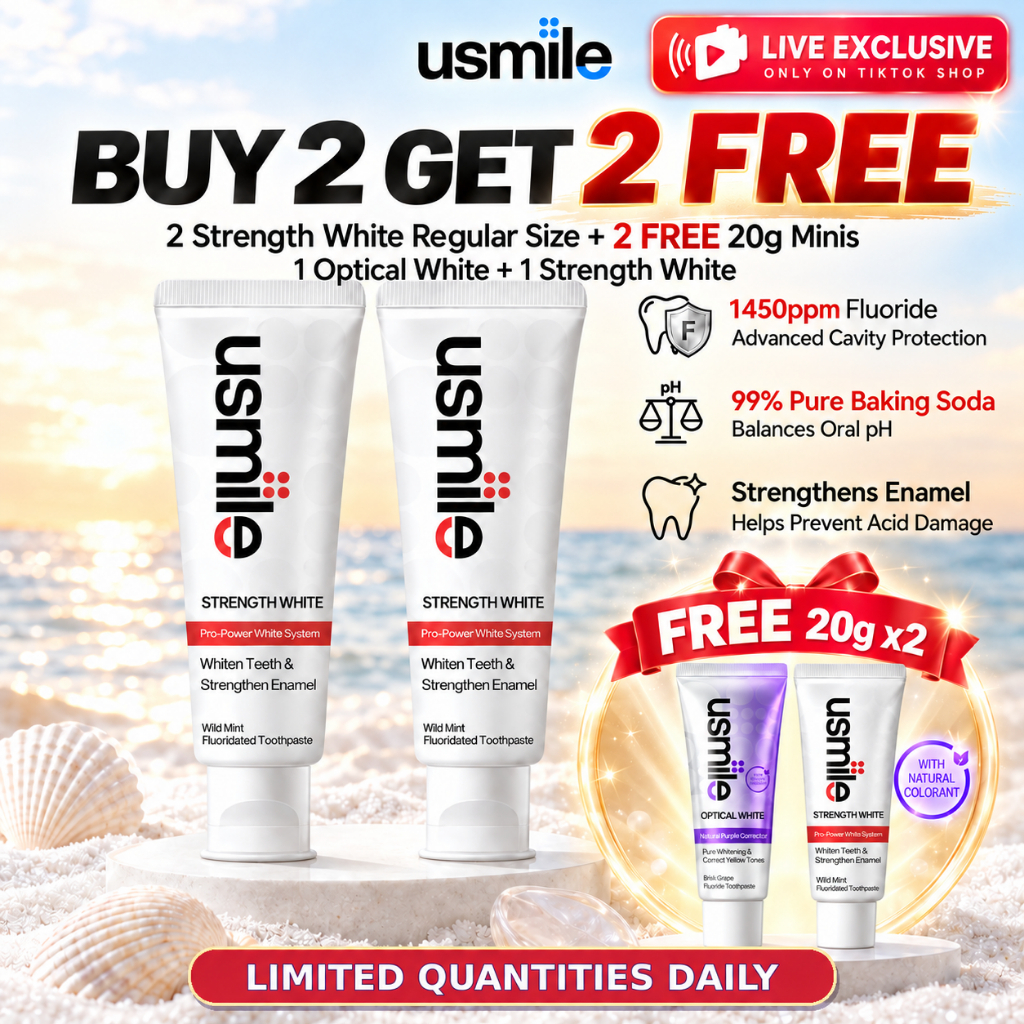 [Buy2Free2] usmile Strength+Optical White Whitening Toothpaste ...