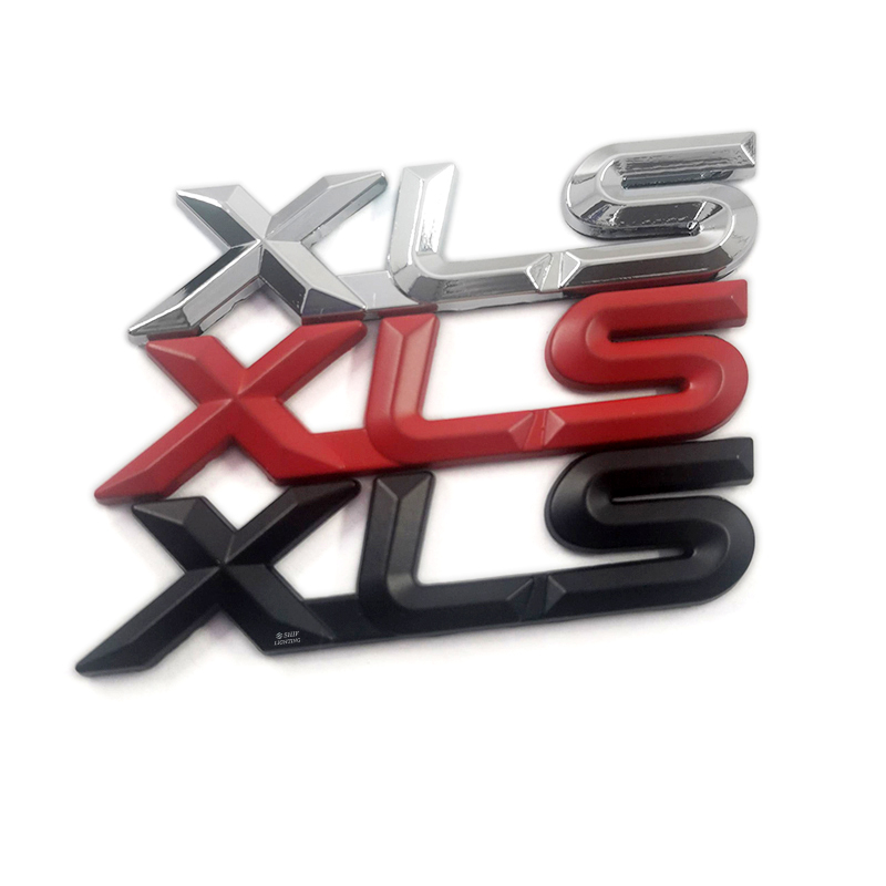 1 x Metal Black Red Chrome XLS Letter Car Auto Rear Trunk Lid Emblem ...