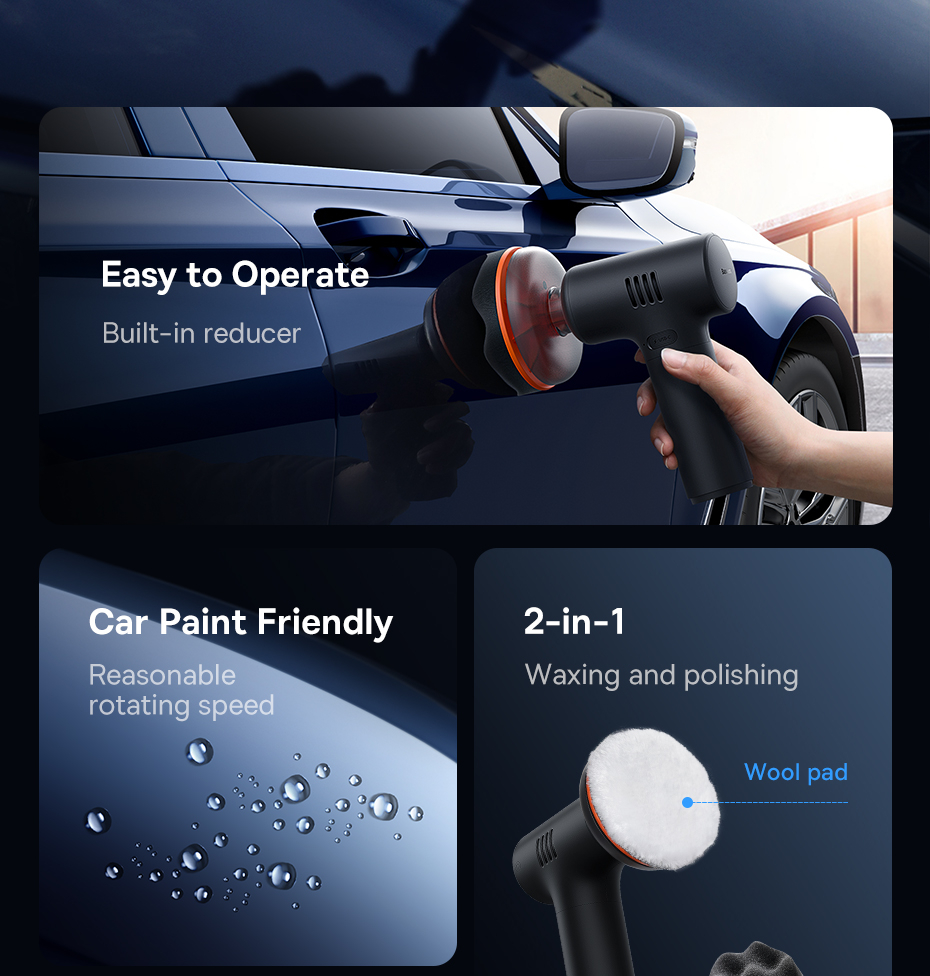 Baseus Wireless Car Polishing Machine Cordless Adjust Speed Automotive ...