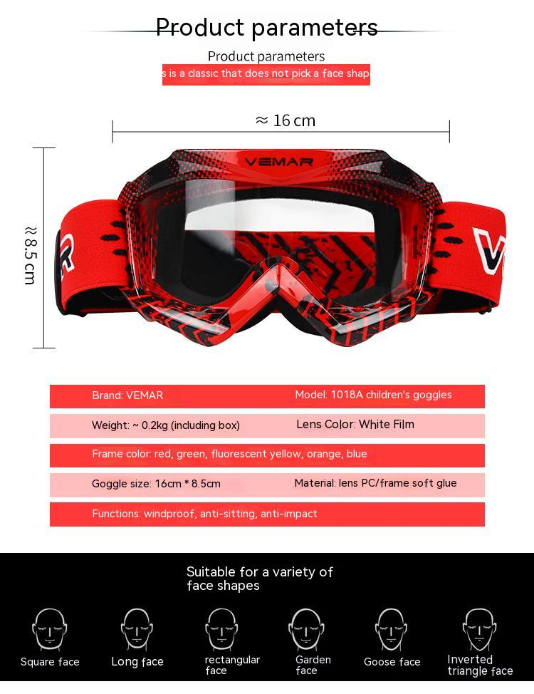 VEMAR Children Motocross Goggles Kids Dust-proof Motorcycle