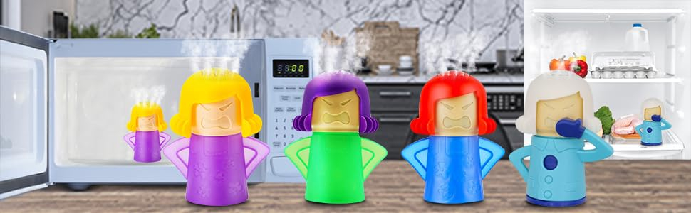 1pc/2pcs Angry Mama Microwave Cleaner Angry Mom Microwave Oven Steam
