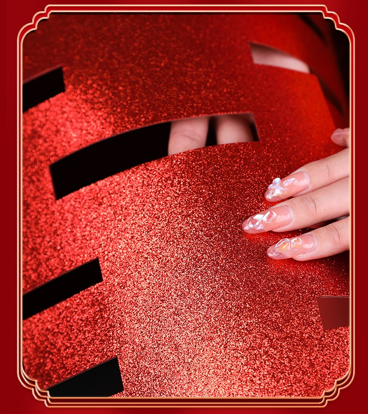 Glitter xi Chinese Wedding Xi Sticker Non woven Backdrop Marriage Room ...