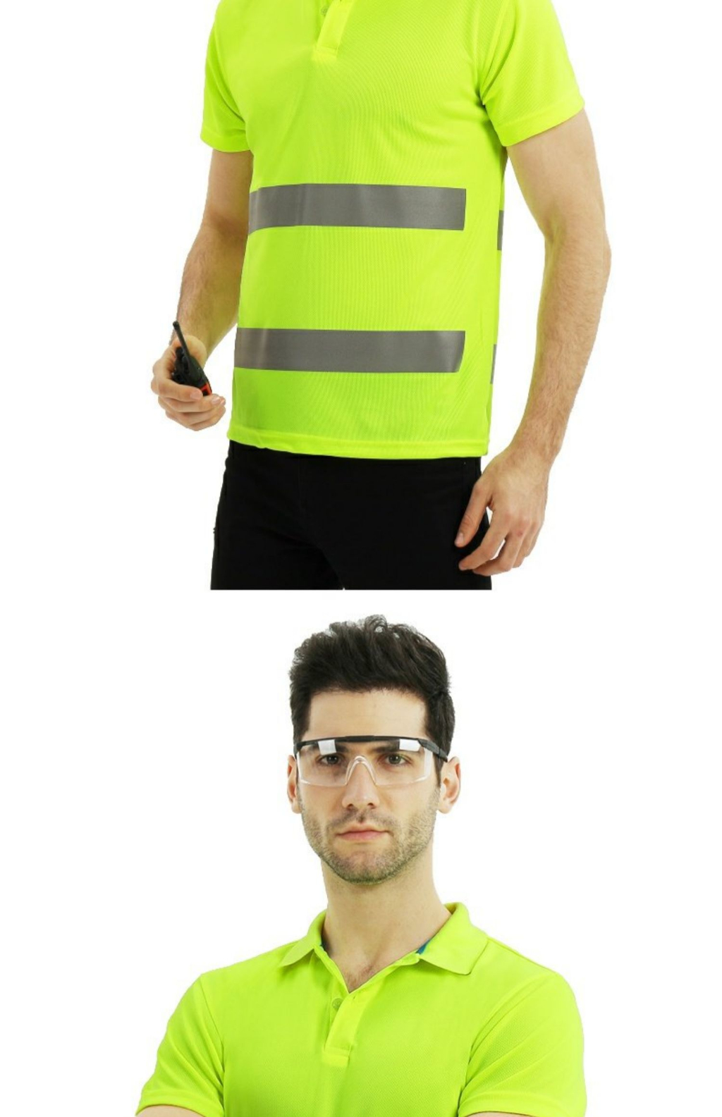 Reflective Shirt Men Quick Dry Hi Vis Polo Shirt Short Sleeve for ...