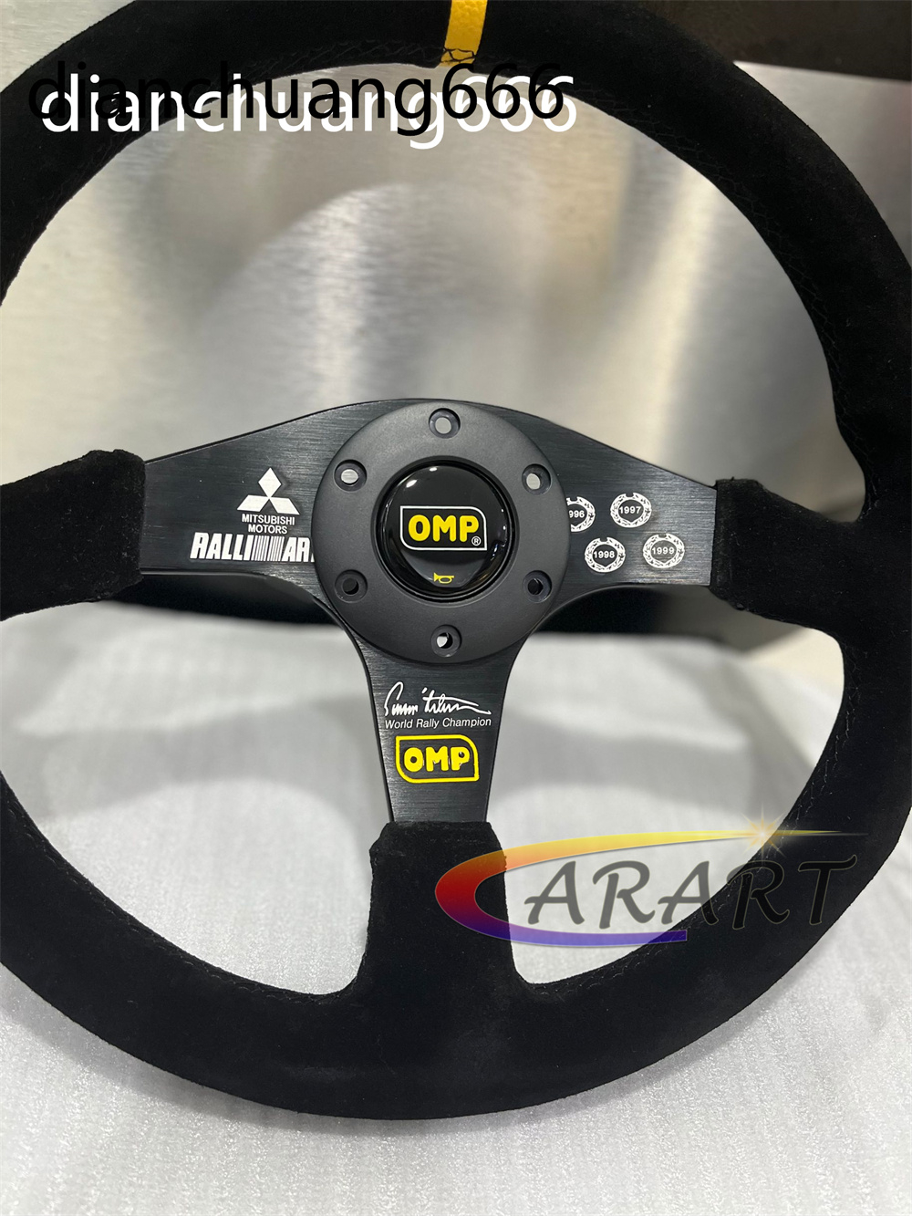 OMP Sport Mitsubishi ralliart 350MM/14INCH Car Steering Wheel Suede ...