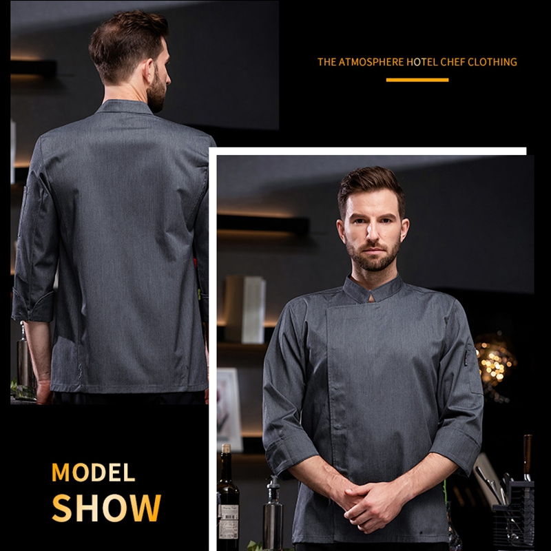 Ready Stock Chef uniform short-sleeved large size hotel kitchen work ...