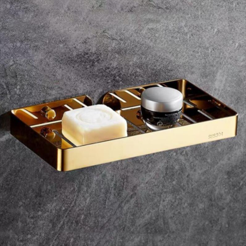 Stainless Steel Bathroom Soap Dish Holder Wall Mounted Rose Gold Soap ...