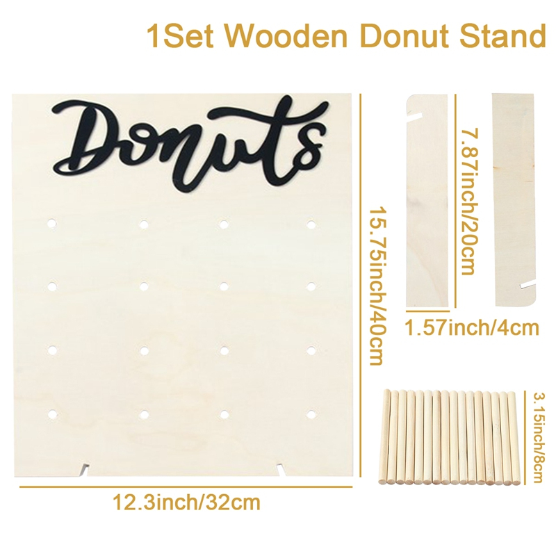 DIY Wooden Donuts Wall Display Stand Donut Stand Decoration For ...