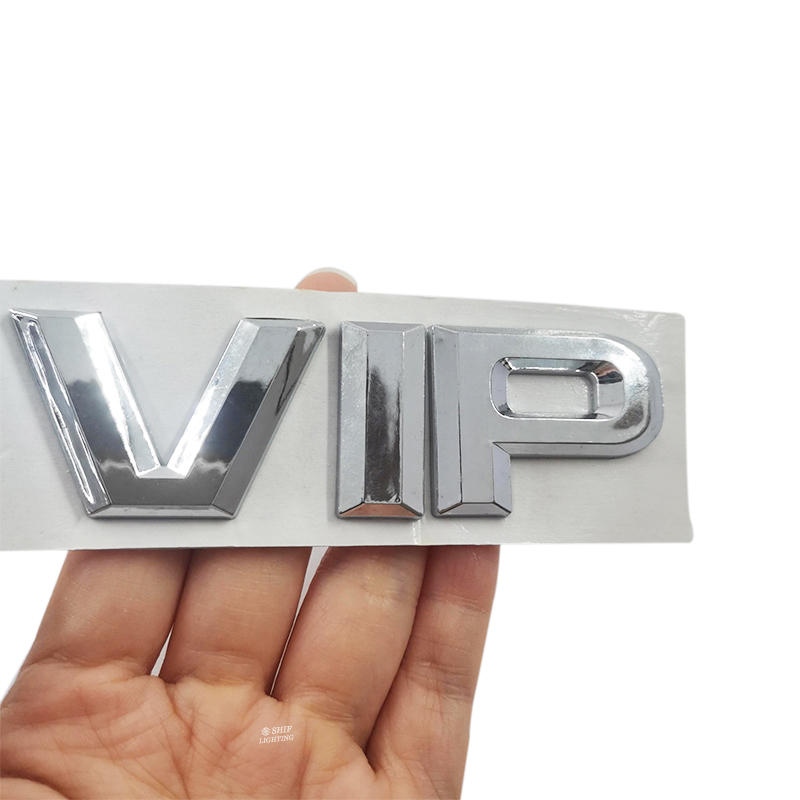 1 x ABS Chrome VIP Letter Logo Car Auto Truck Decorative Badge Sticker ...