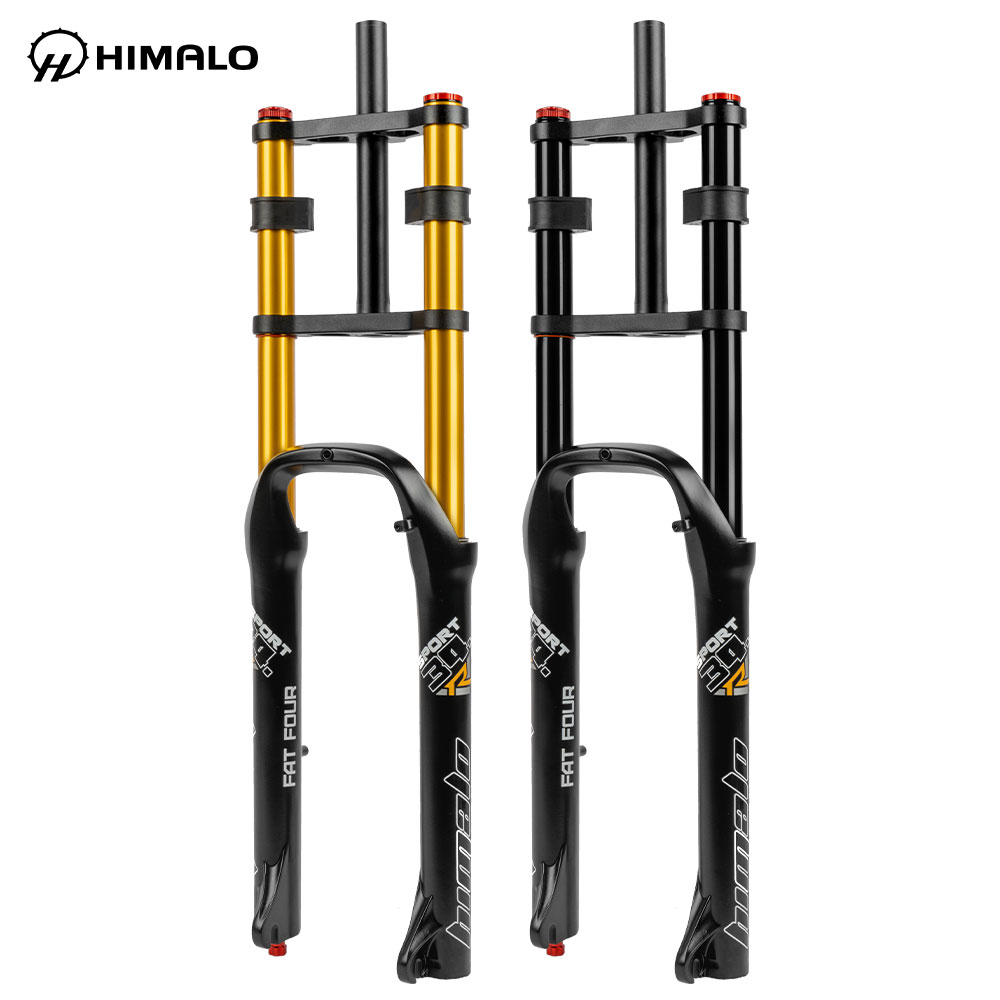 HIMALO Double Shoulder Fat Bike Fork Rebound Adjustment Fat Bicycle Air ...