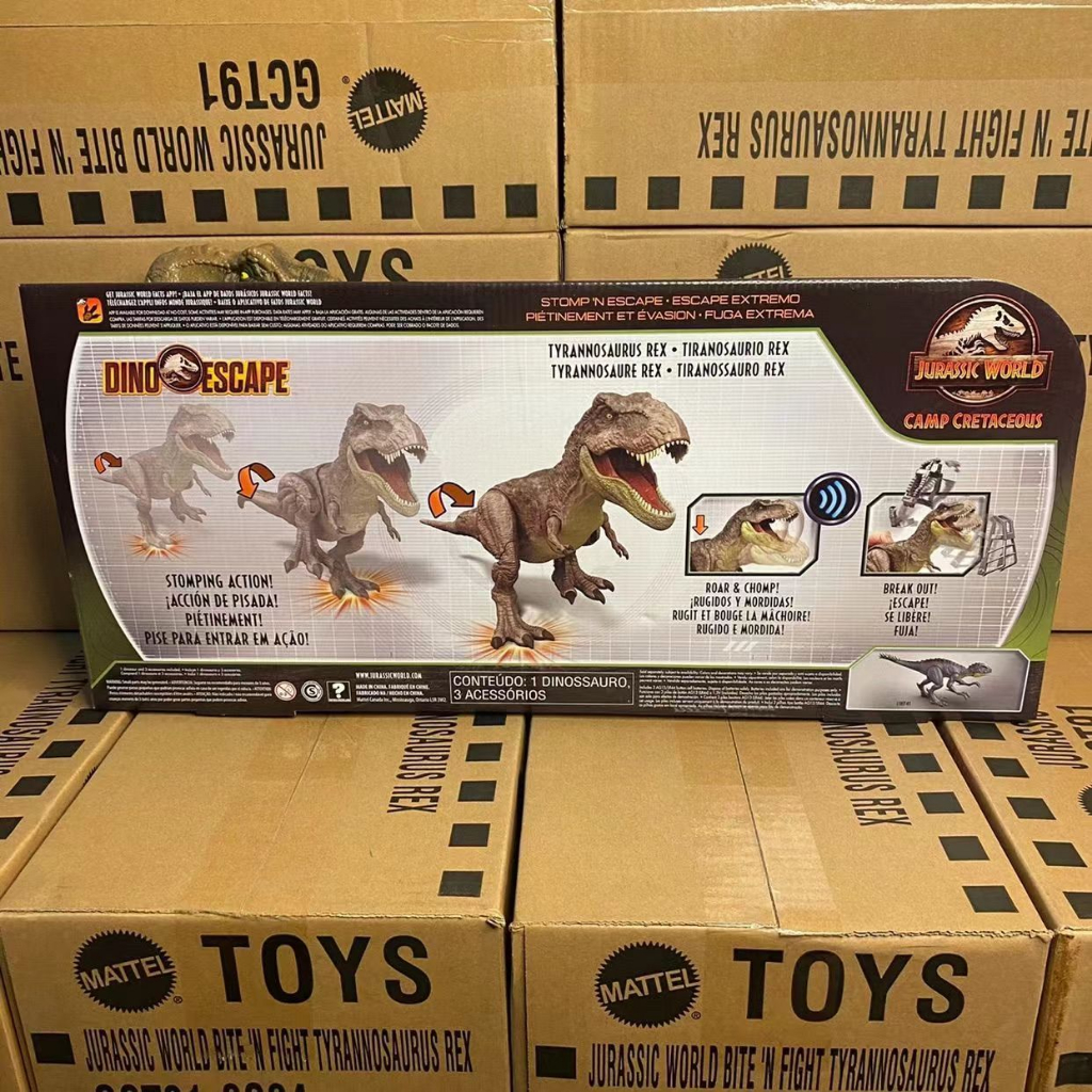 STOMP 'N ESCAPE T-Rex Jurassic World Camp Cretaceous Mattel Tyrannosaurus Rex EUR 47,90 - ES