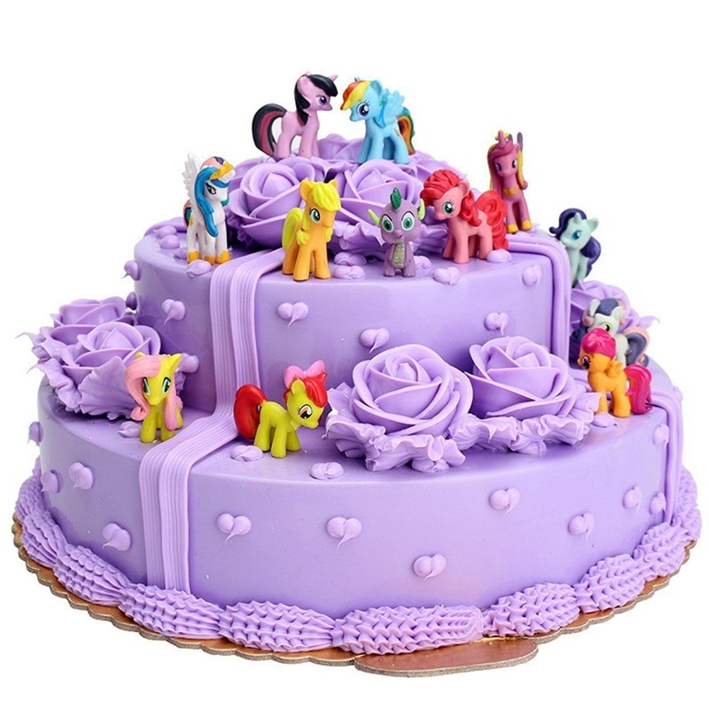 COLDPLAY-12pcs/set Anime My Little Pony Action Figures PVC Mini Pony ...