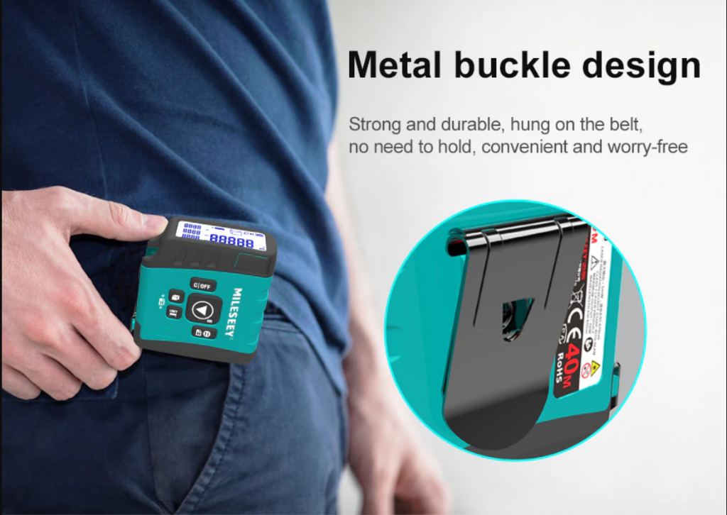 MiLESEEY DT20 3-in-1 Gauge Laser Range Finder Digital Laser Measure Tape Power Tape Laser Distance Meter 131ft Laser Measurer 1208743790 - View #3