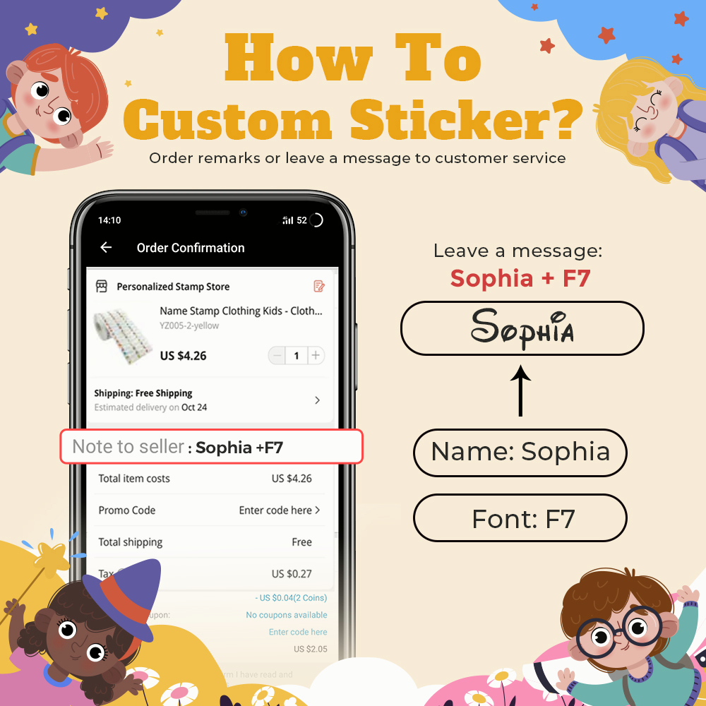 60pcs 120Pcs Customize Name Stickers Waterproof Personalized Labels ...