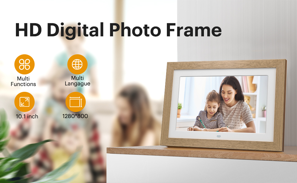 10.1 Inch 1280*800 Digital Picture Frame, Email Photos from Anywhere