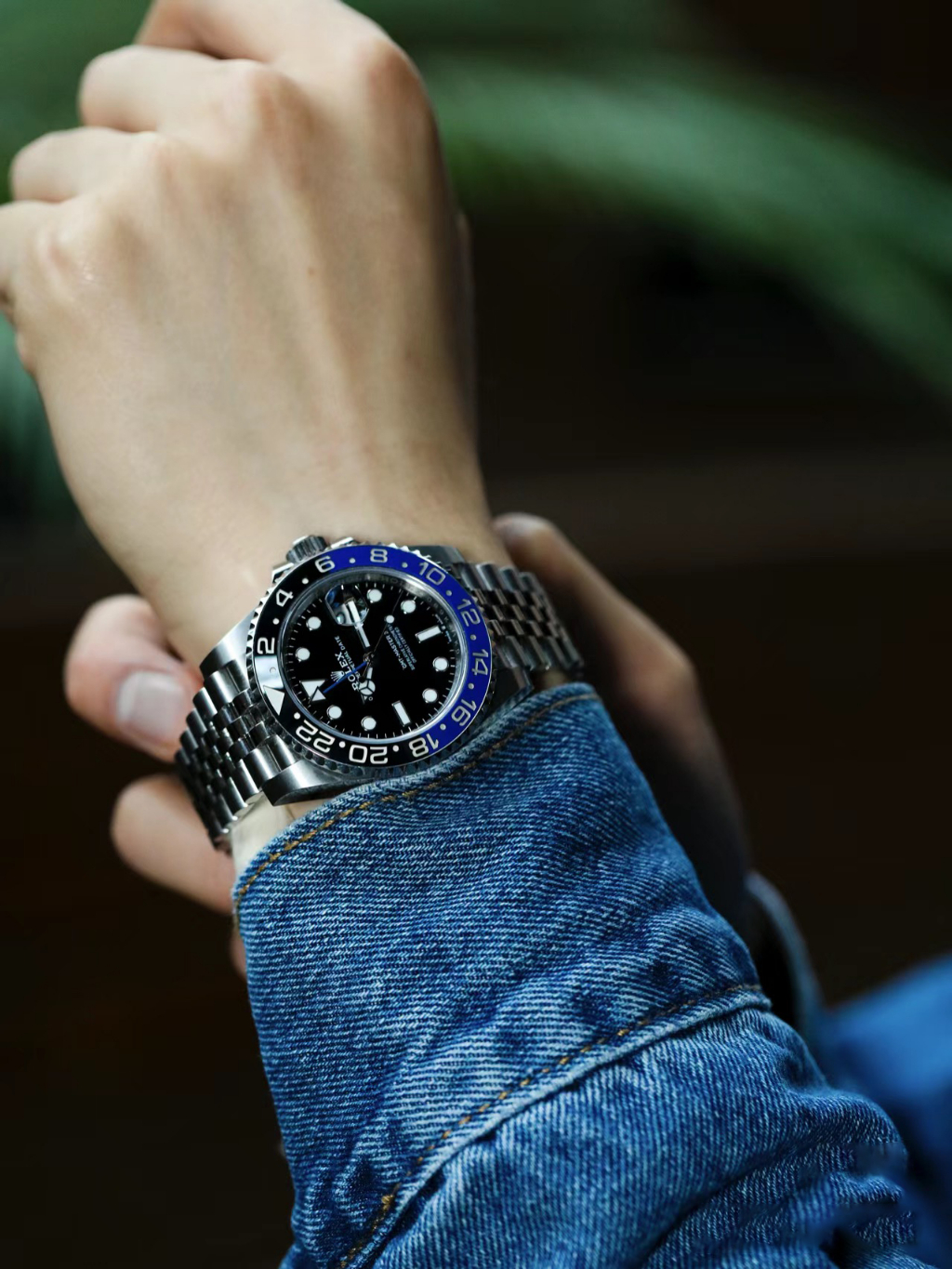 【Ro♛lex】 Top GMT Men's Mechanical Watch Business Sports Stainless Steel ...