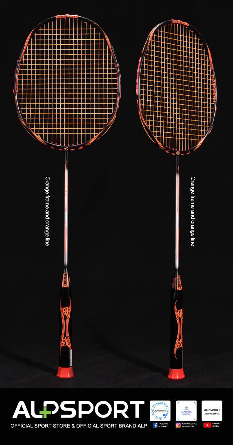 Alpsport Fz-Tfty 8u 62g 30 Lbs Blue Badminton Racket 100% Full Carbon ...