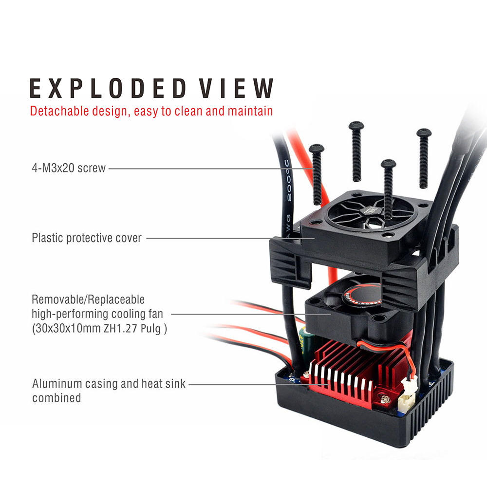 Surpass Hobby Rocket Supersonic V2 Waterproof 45A/60A/80A 2-3S ...
