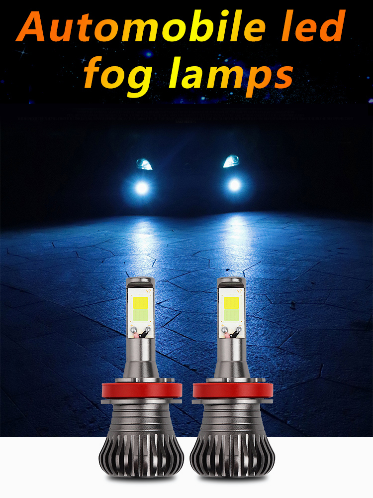 2PCS H11 dual color Projector LED Fog light bulbs For Toyota Innova ...