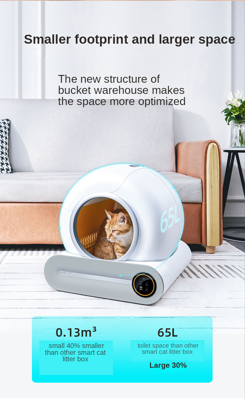 SG plug PETKO 65L Automatic Smart Cat Litter Box English App Smart Cat