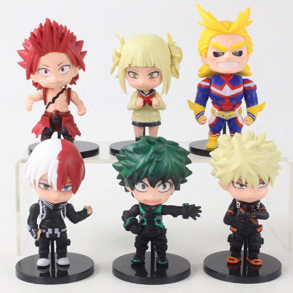 6Pcs/Set Anime My Hero Academia Midoriya Izuku Deku All Might Bakugou ...