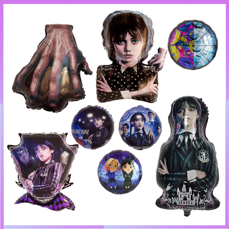Wednesday Theme Aluminum Film Balloon Girl Adams Family Party ...