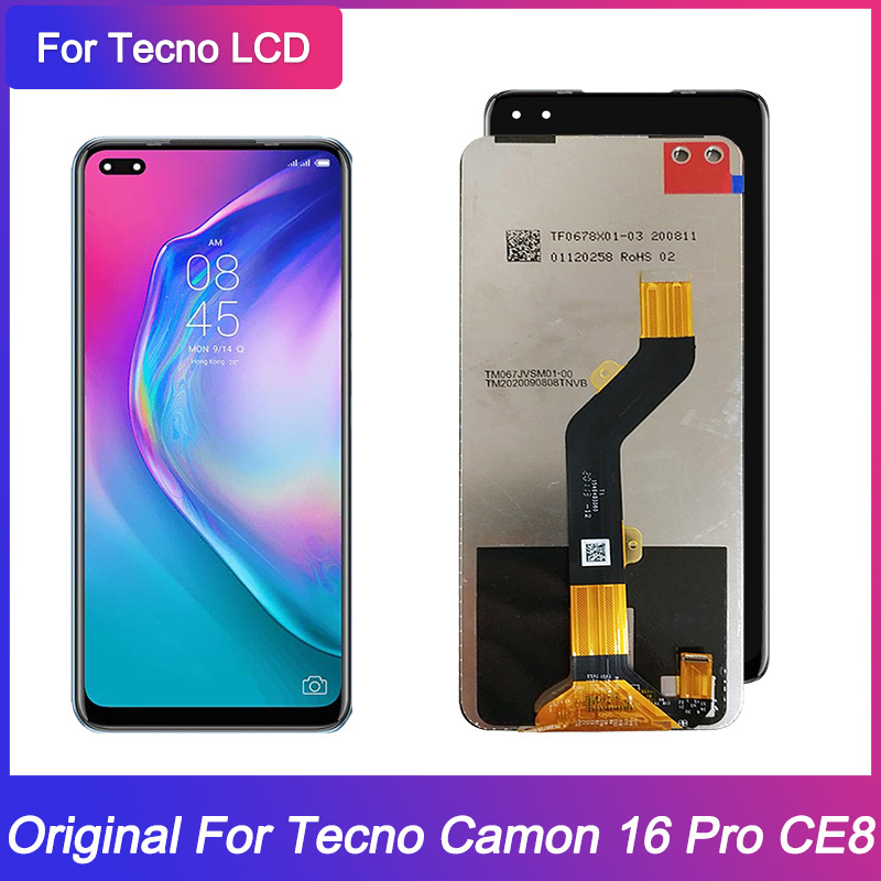 Original For Tecno Camon 16 Pro LCD Display Touch Screen Digitizer Full ...