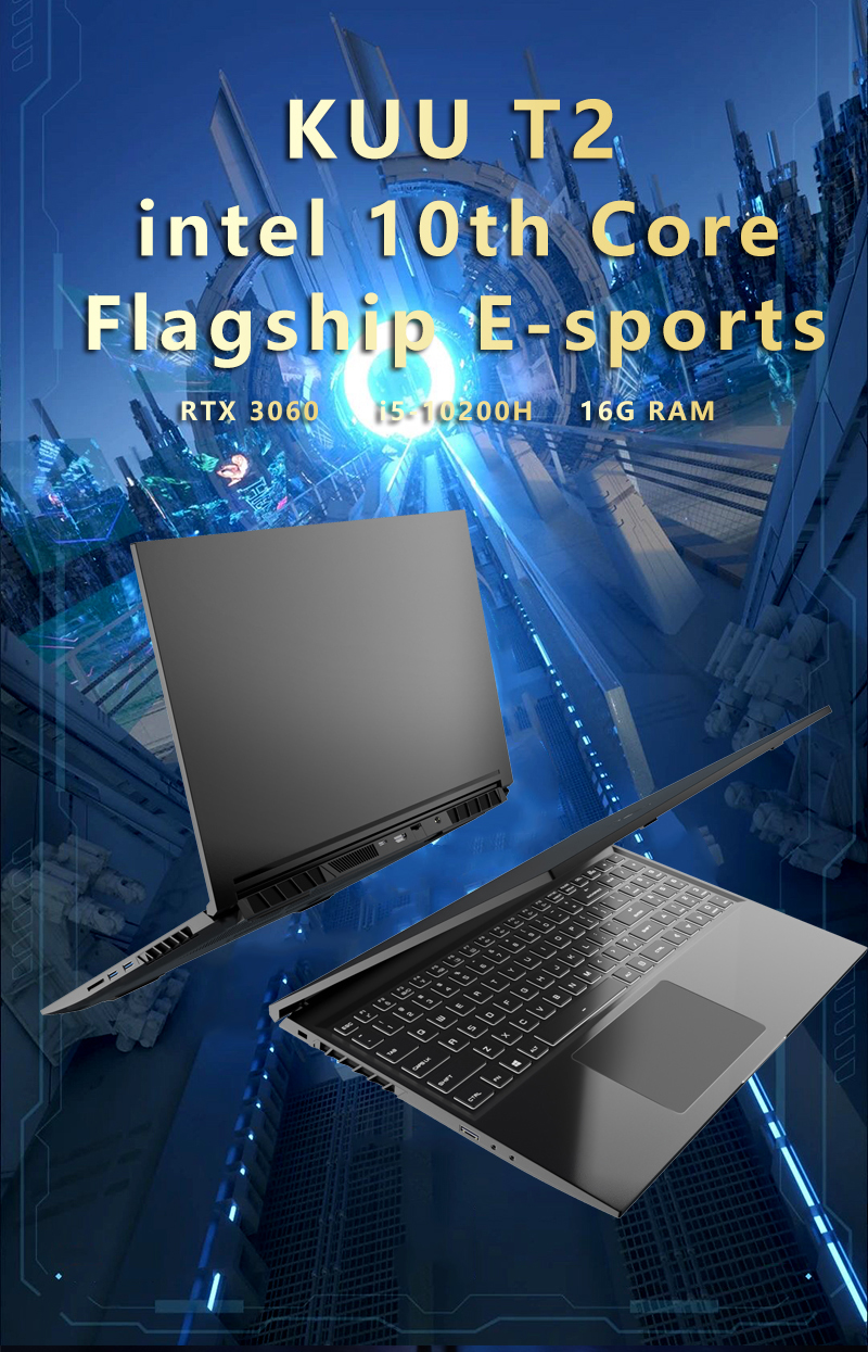 KUU T2 Gaming Laptop Intel Core i5-10200H with RTX 3060 Discrete
