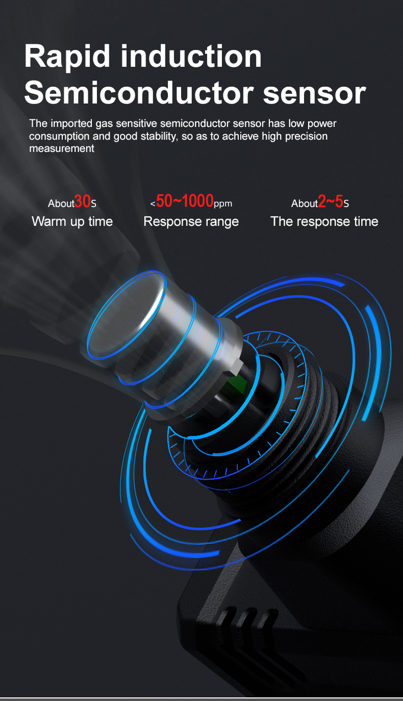 Natural Gas Leak Detector Combustible Gas Detector LCD Backlight