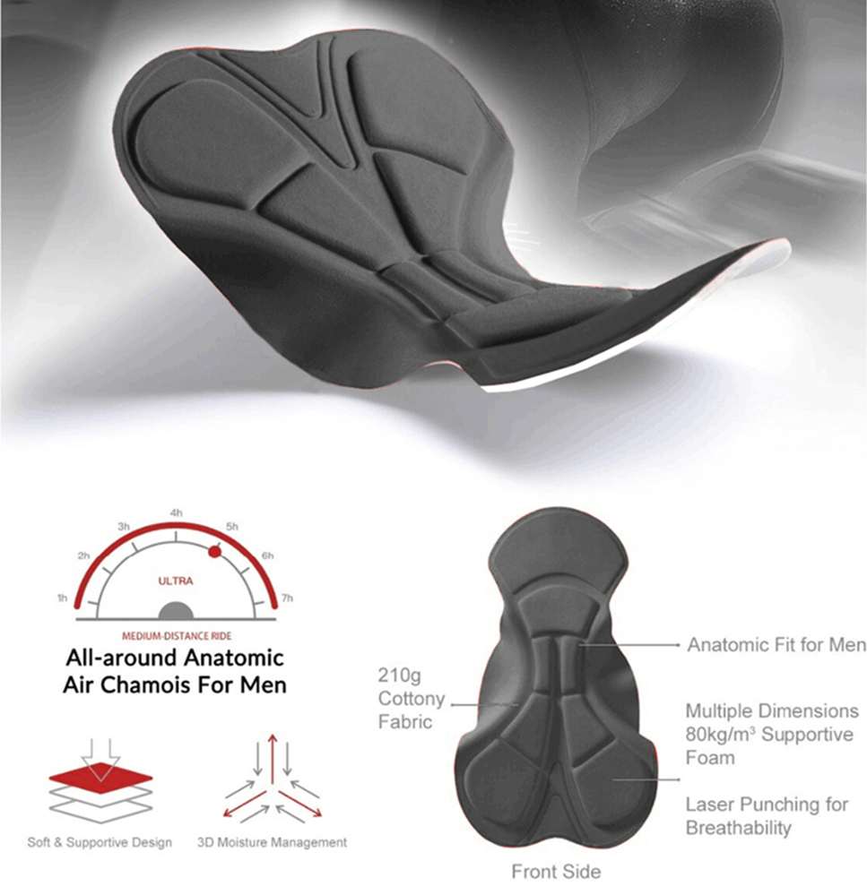 thumbnail image 2 of Men's Cycling Shorts With Pockets - 4D Padded Bike Shorts For Road & MTB, UPF 50+ Comfort 2 of 10