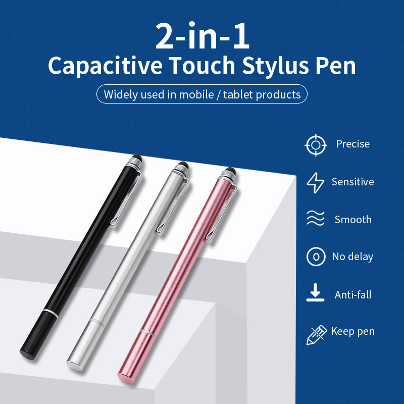 HdoorLink 2in1 Stylus Pen Double-headed Disc Silicone Tip Universal ...