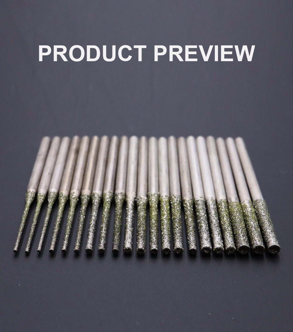 Freeshipping 100pcs Ultra-long Jade stone drilling bits Emery diamond ...