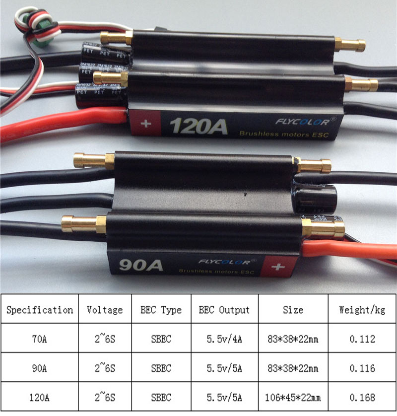 70A RC Brushless ESC Speed Controller - Bidirectional For Car Boat Underwater Thruster