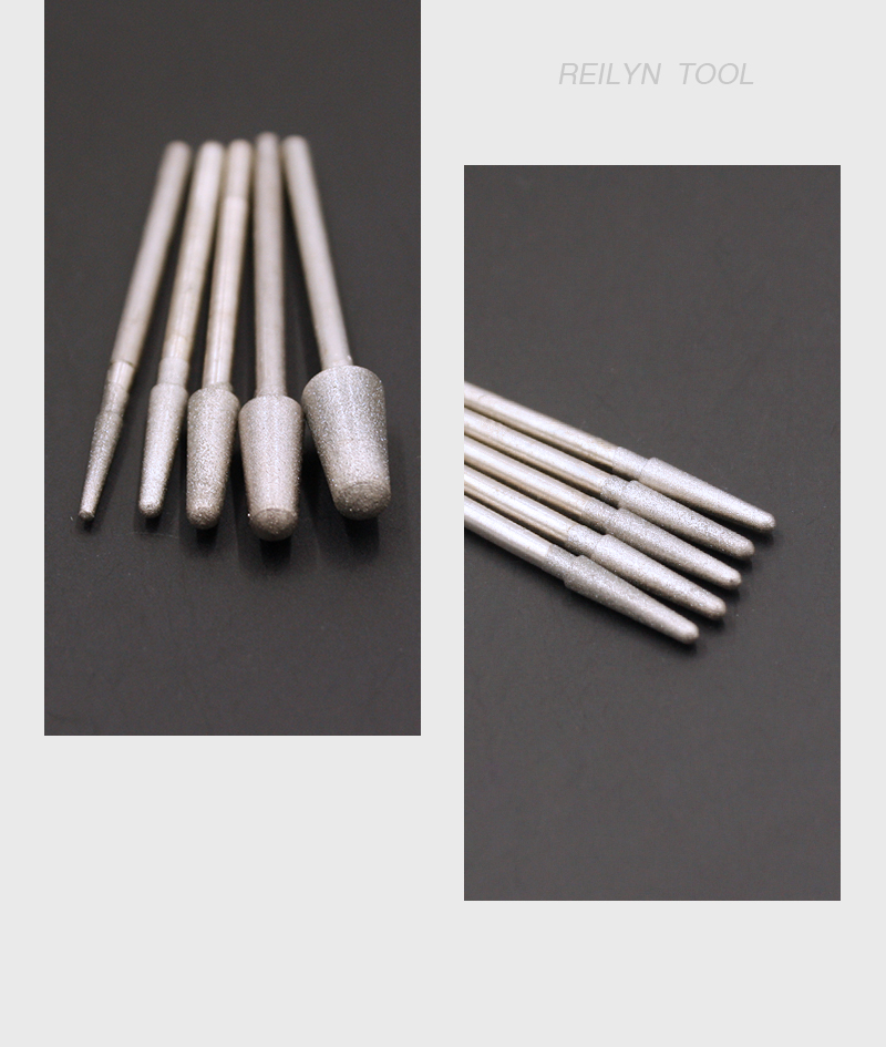 2.35mm Fine grade B-Type Diamond abrasive bits grinding burr teeth ...