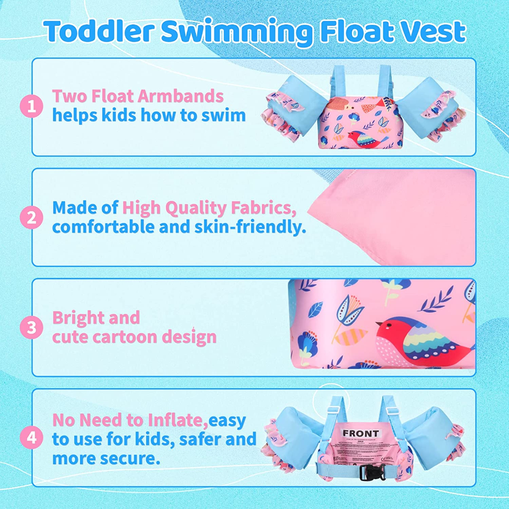 Gogokids Life Vest for Kids Floaters for Kids Arm Swimming Buoyancy ...