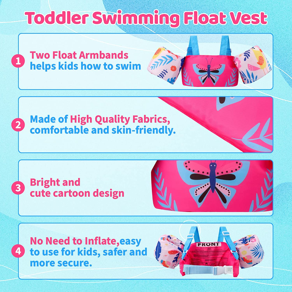 Gogokids Life Vest for Kids Floaters for Kids Arm Swimming Buoyancy ...