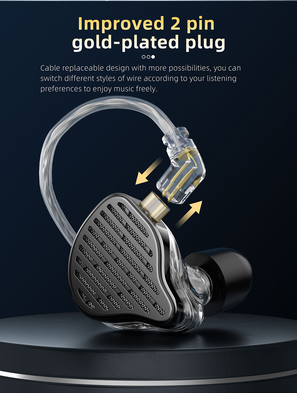 Linsoul KZ x HBB PR2 – Monitor de oído planar de 0.520 in, auriculares