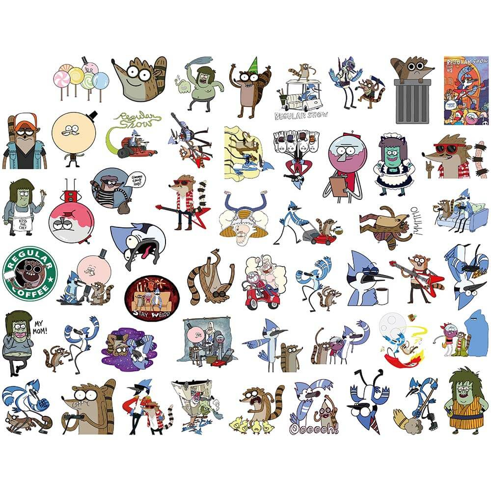 [Large stickers]52cs Hot TV Regular Show Stickers Cartoon Anime Vinyl ...