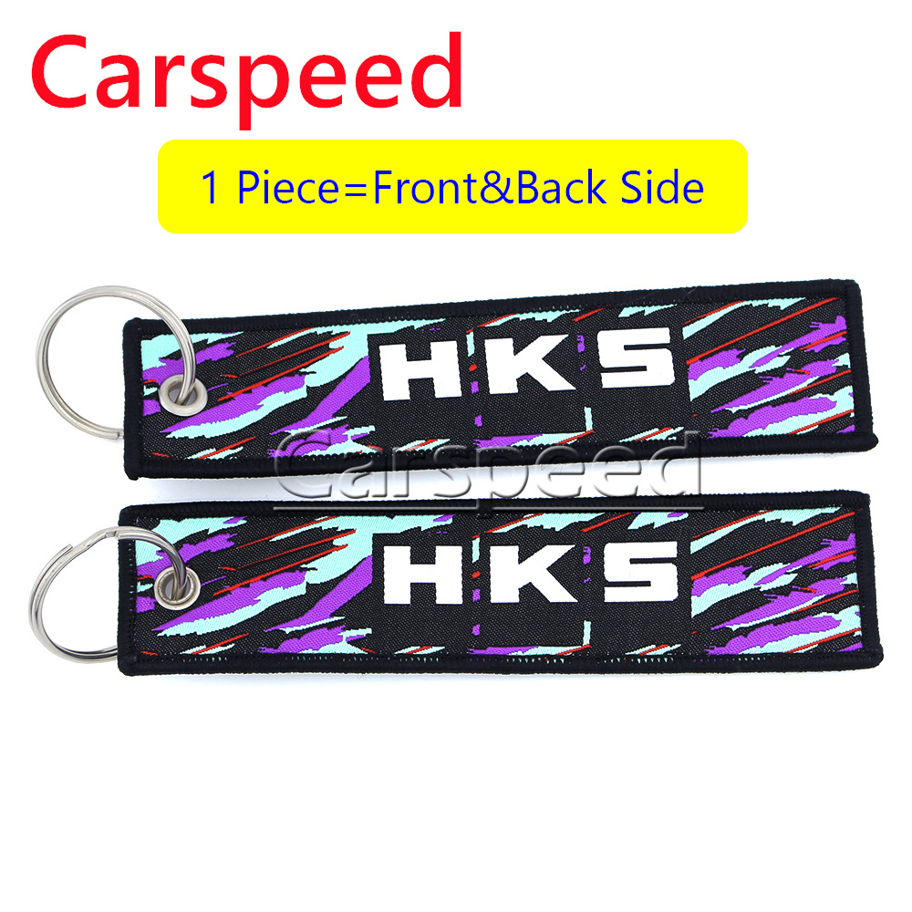 1PCS JDM Racing Style HKS Power Removable Lanyard Car Keychain Work ID ...