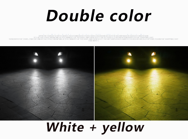 2pcs dual color Fog Light Blub 881 H27W Lamp Canbus For Hyundai Accent ...