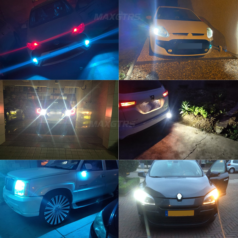 MAXGTRS 2x Car Auto BA9S Bax9s BAY9S Led T4W Wedge W5W 3030 Chip Led ...