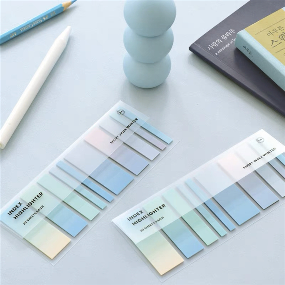 Gradient Color Long Sticky Notes Loose-leaf Index Stickers Student ...