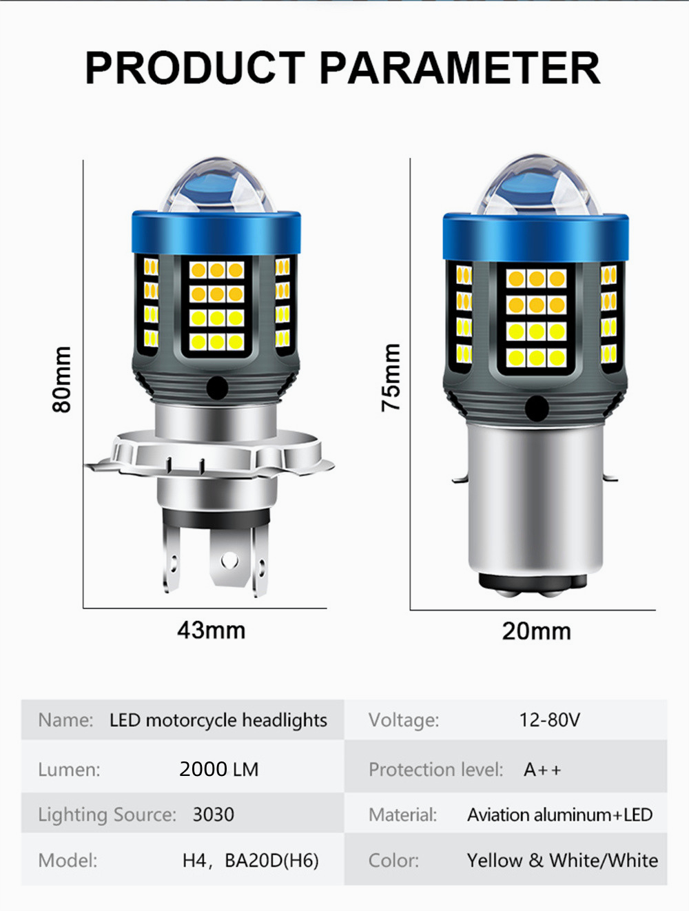 H4 LED dual color Headlight Bulb for SUZUKI GD110 | Shopee Philippines