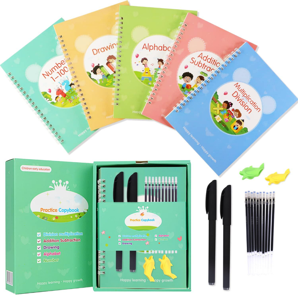 Reusable Handwriting Workbooks,4/5 Books/Pack With Pens And Refill Ink ...