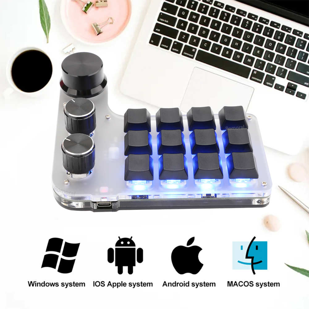 Programmable Keyboard Custom Knob Keyboard 6/9/12 Key Copy Paste DIY ...