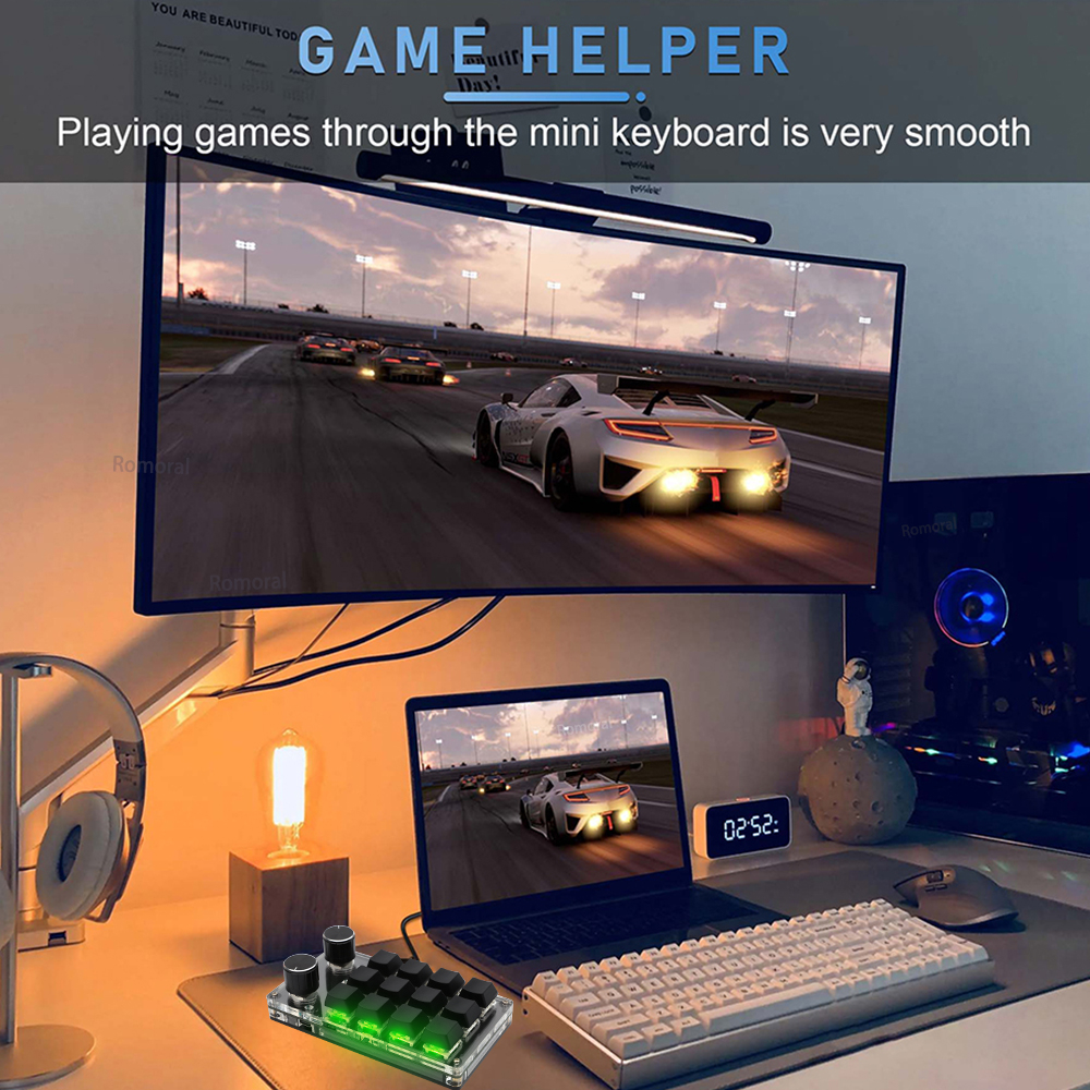 Programmable Keyboard Custom Knob Keyboard 6/9/12 Key Copy Paste DIY ...