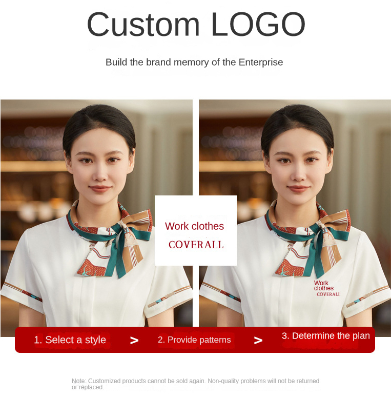 Waiter work clothes short-sleeved restaurant hotel catering work ...