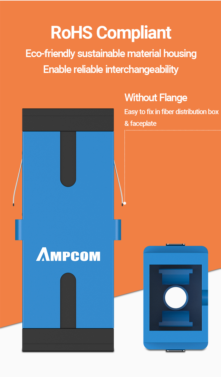 AMPCOM SC Fiber Optical Coupler Simplex Adapter SMF MMF Female To ...