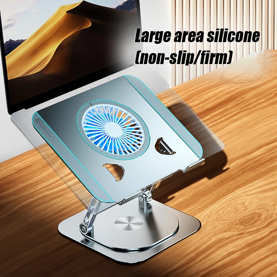 Laptop Stand Desk Riser 360 Rotation Multi-Angle Height Adjustable ...
