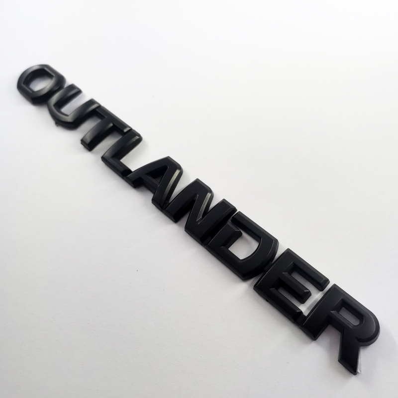 1 x ABS Black OUTLANDER Letter Logo Car Auto Rear Trunk Emblem Badge ...